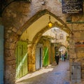 Alley, in the old city of Jerusalem Royalty Free Stock Photo