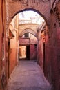 Alley in the old town of Marrakesh Royalty Free Stock Photo