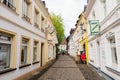 Alley in the old town of Moers, Germany