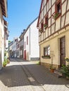 Alley in the old town of Maria Laach in Eifel region Royalty Free Stock Photo