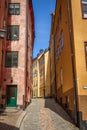 An alley in the Old Town, Stockholm, Sweden Royalty Free Stock Photo