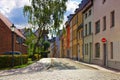 Alley in the old town Wismar in northern Germany