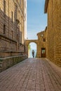 Alley in the old Tuscany village Pienza