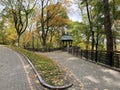 Alley in the park on Vladimirskaya Gorka in Kiev Royalty Free Stock Photo