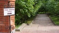 alley path of prayer and brick pillar