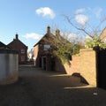 An alley in the Poundbury newtown