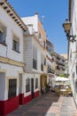 Alley with residential buildings and bar Fuengirola Spain