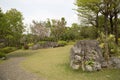 Alley and rocks landscapes arranged in the Park Royalty Free Stock Photo