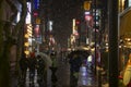 Alley in Sendai during snow storm