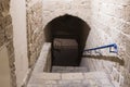 Alley of the sign of the zodiac Cancer at night in on old city Yafo in Tel Aviv-Yafo in Israel