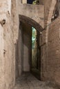 Alley of the sign of the zodiac Leo at night in on old city Yafo in Tel Aviv-Yafo in Israel Royalty Free Stock Photo