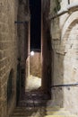 Alley of the sign of the zodiac Libra at night in on old city Yafo in Tel Aviv-Yafo in Israel