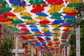 alley umbrellas