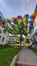 Alley of umbrellas.