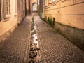 Alley way in Ljubljana Slovenia Royalty Free Stock Photo