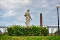 Alleya Statuy antique monument near the abandoned in Ermitazh-Vyborg, Vyborg, Russia Royalty Free Stock Photo