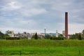 Alleya Statuy antique monuments near the abandoned ruins in Ermitazh-Vyborg, Vyborg, Russia Royalty Free Stock Photo