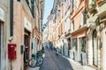 Alleys and buildings in the historic center of Salo`