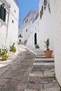 Alleyway. Ostuni. Puglia. Italy. Royalty Free Stock Photo