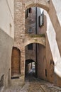 Alleyway. Spello. Umbria. Royalty Free Stock Photo