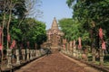 Alleyway to the Phanom Rung temple around Nang Rong, Buriram, Thailand.