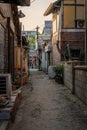 Alleyway in a traditional Korean city houses