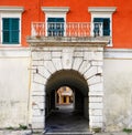 The alleyways in Corfu, Greece Royalty Free Stock Photo