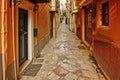The alleyways in Corfu, Greece Royalty Free Stock Photo