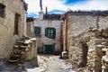 Alleyways, Old House, Monastery, Inside the Wall Kingdom of Lo in Lo Manthang, Upper Mustang, Nepal Royalty Free Stock Photo