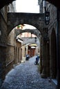 Alleyways of the Old Town of Rhodes Island, Greece, Europe