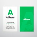 Alliance Abstract Vector Business Card Template