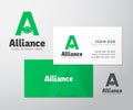 Alliance Abstract Vector Logo and Business Card