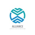 Alliance business logo. Cooperation logo design.