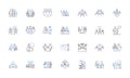 Alliance line icons collection. Unity, Collaboration, Partnership, Partnership, Coalition, Teamwork, Synergy vector and