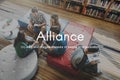 Alliance Team Combine Corporate Partnership Concept