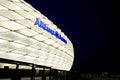 Allianz Arena lit in white