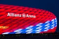 Allianz Arena special illumination for FC Bayern Munich 118th Birthday