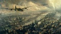 Allied Aerial Triumph: Bombers Over Berlin in 1945 Painting