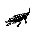 Alligator black glyph icon Royalty Free Stock Photo