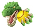 Alligator Crocodile Dinosaur Softball Sport Mascot