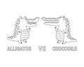Alligator and Crocodile Colorless