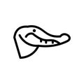 Alligator icon or logo isolated sign symbol vector illustration