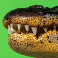 Alligator Jaws with Sharp Teeth on Green Screen Royalty Free Stock Photo