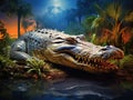Alligator Made With Generative AI illustration