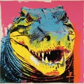 Colorful Alligator Art Print By Andr Henderson In Pop Art Style