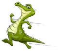 Alligator running vector art Royalty Free Stock Photo