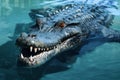 Crocodile predator reptile wildlife alligator animal Royalty Free Stock Photo