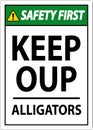 Alligator Warning Sign Danger Keep Out - Alligators