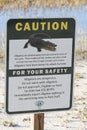 Alligator Warning Sign in Florida