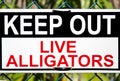 Alligators danger signal Royalty Free Stock Photo